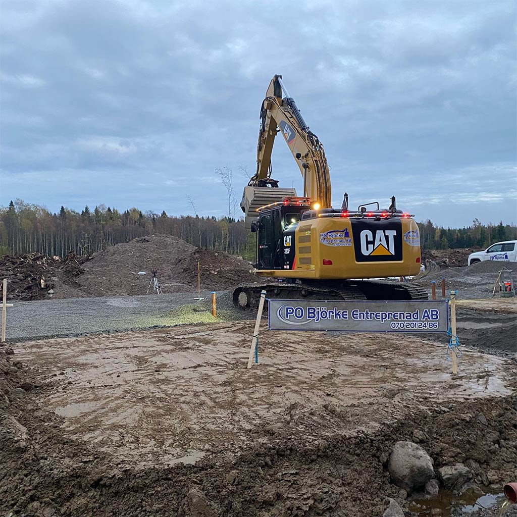 Anläggning av husgrund för Ljusdal